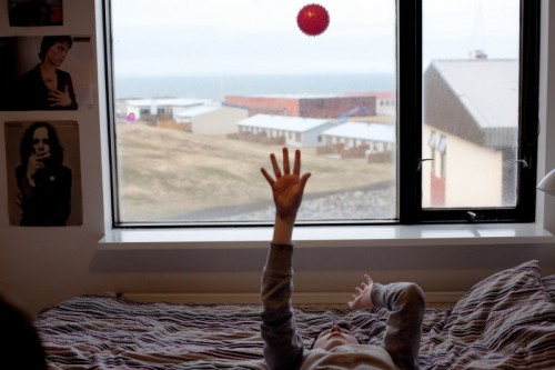Sindri Sigurdsson passing the time in his big brotherâs bedroom.