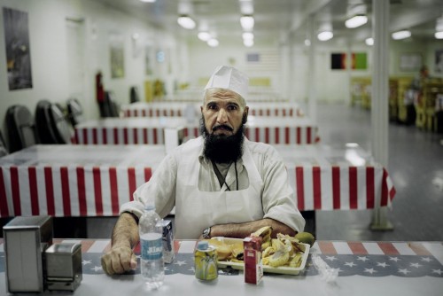 An afghan worker on a US military base in Gardez. Gardez. Afghanistan.