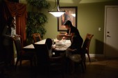 Maria Loya serves her hand made tortillas.