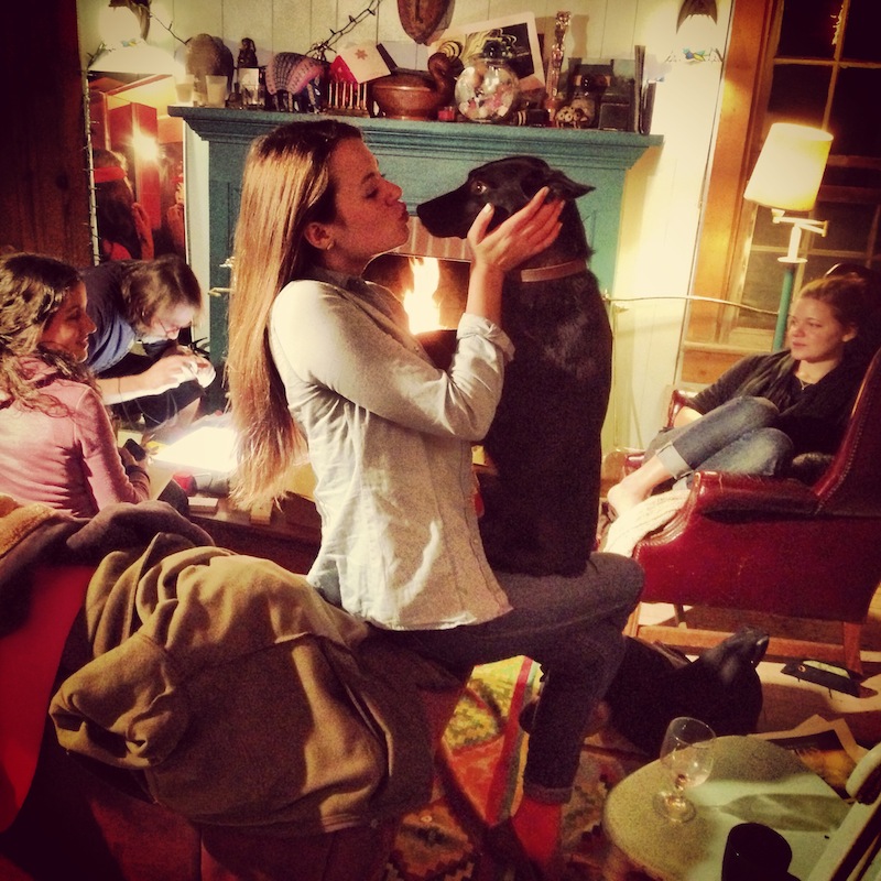 lauren and dog
