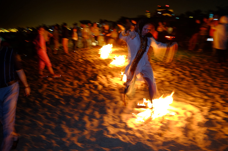 fire dance woman